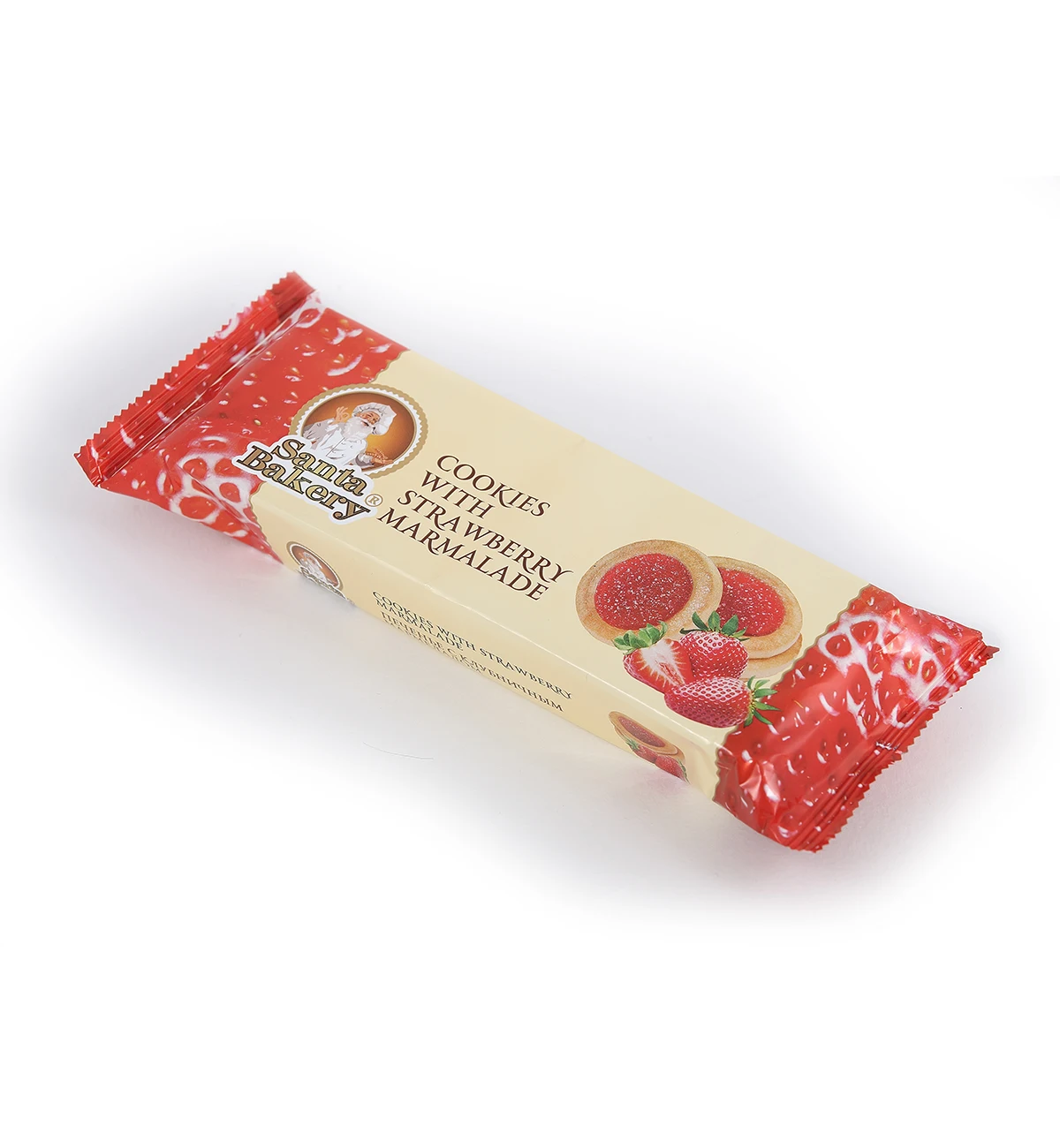 Natural ingredients COOKIES WITH STRAWBERRY MARMALADE 100 g sweet butter cookies biscuits with Sjam filling for food
