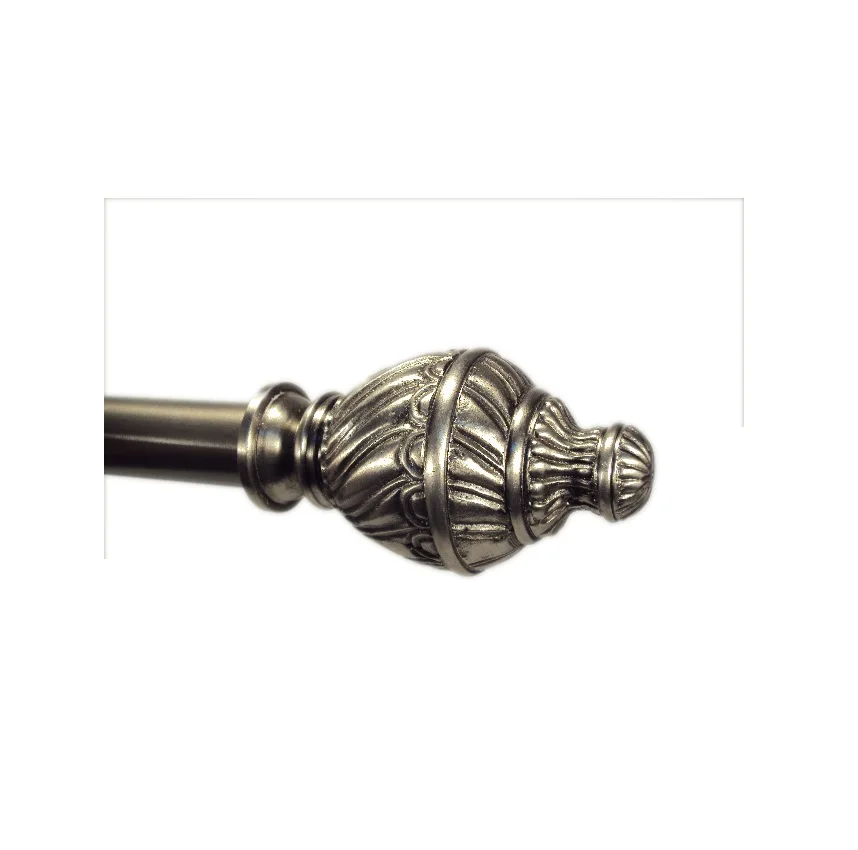 Curtain Pipe Set Curtain Accessories Pole Finials Double Curtain Rod Pole Wholesale
