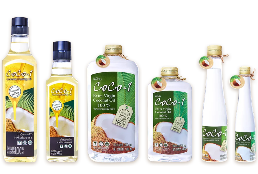 Coco-1 Coconut Cooking Oil 500ml from Thailand