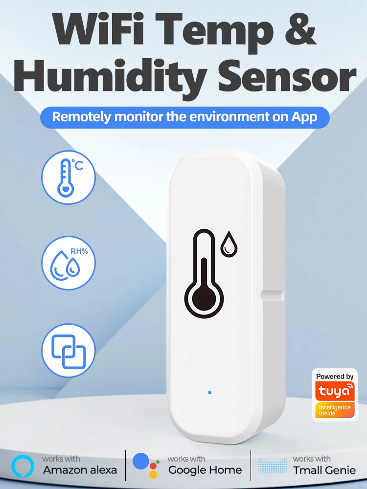 Wifi Bluetooth Temperature Humidity Sensor  Hygrometer Thermometer for Alexa,Google Home