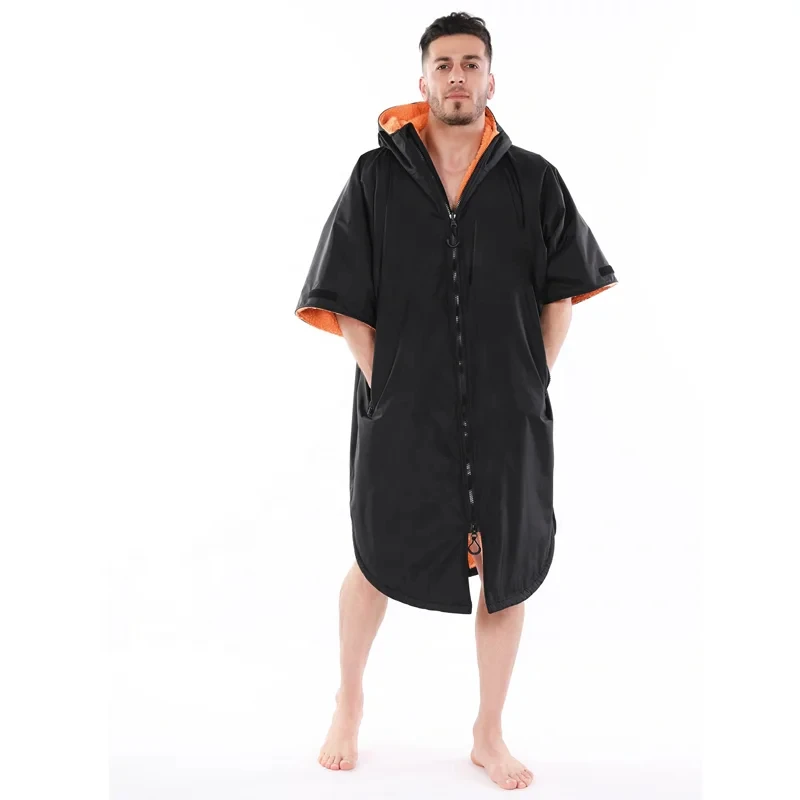 Waterproof Fabric lining Adult Changing Robe Beach Swim and Surf Dry Waterproof Robe plus size mens robes