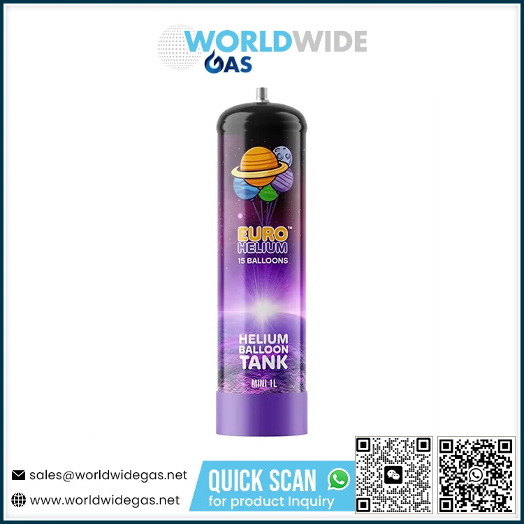 High Demanded 1L Steel Mini High Pressure Disposable Helium Gas Cylinders from Europe