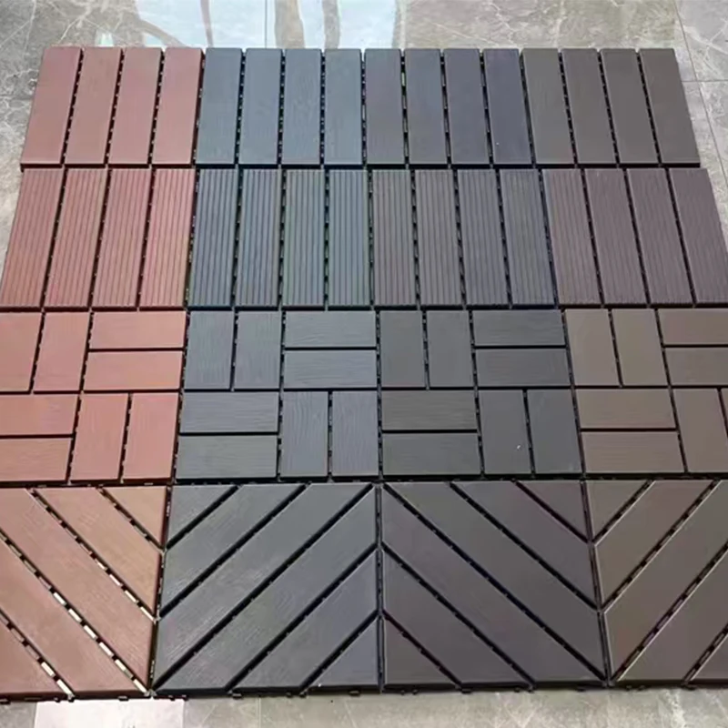 Eco Friendly Wpc Interlocking Floor Tiles DIY Popular Cheap Price Diy Wpc Deck Tiles Diy Decking
