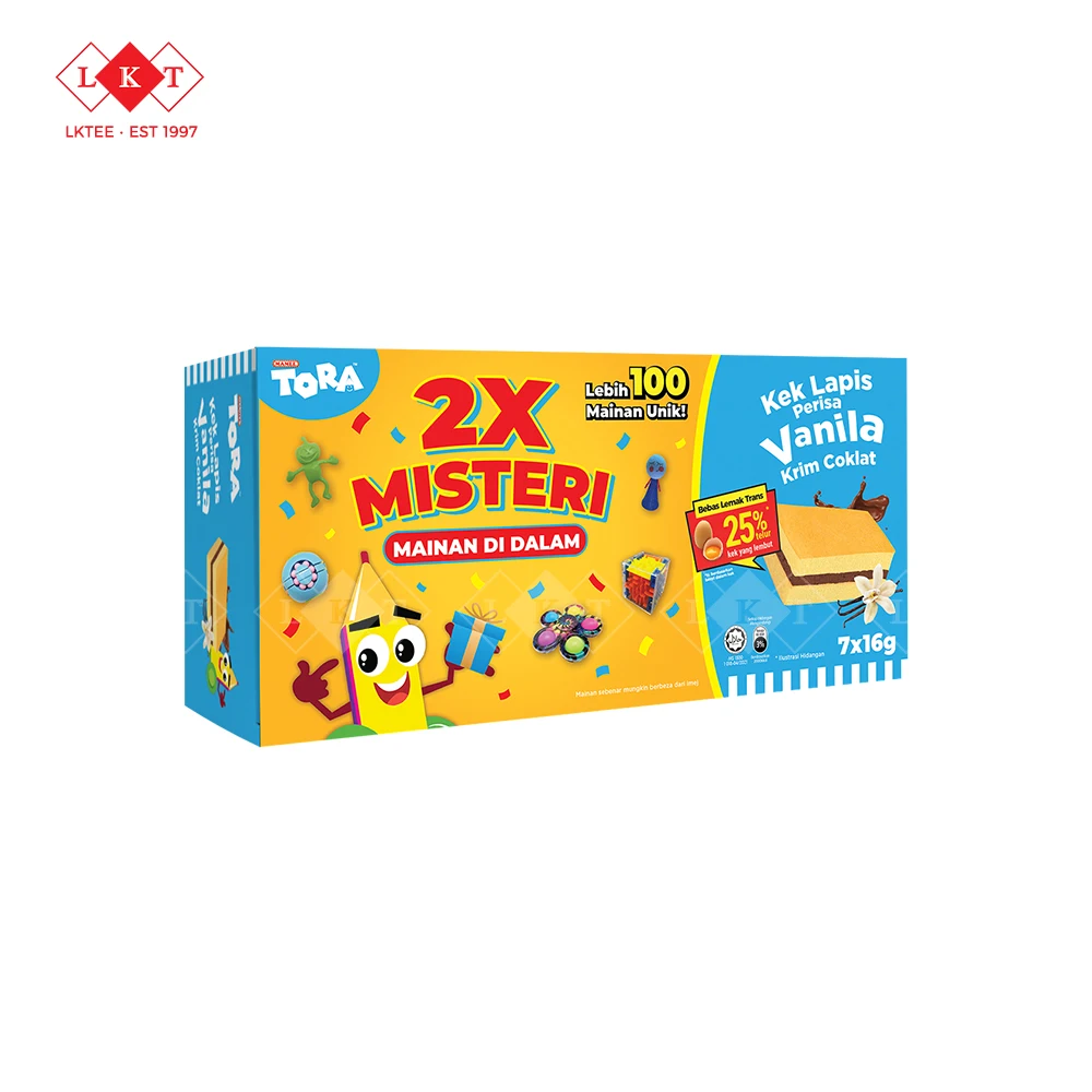 Tora Layer Cake Strawberry Chocolate Flavored Soft Cream Sponge Cake Mamee Wholesale Malaysia