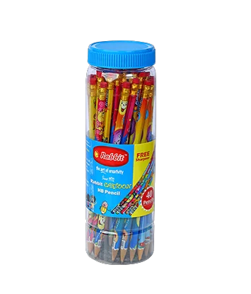 Newly Arrival High Quality 50 HB Cartoon Pencil with Extra Dark Black Pencils For Writing & Designing Making Uses