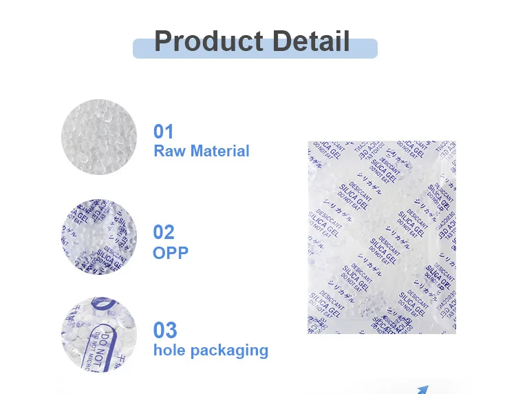 Super Dry Food Grade Water Absorbing 1g 2g 3g 5g Silica Gel Desiccant Packets for Food Storage  desiccant beads bulk