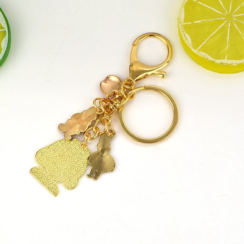 OEM ODM Key Chain Zinc Alloy Enamel Snow White Keychains Custom Animation Figures Keyring for Wholesale