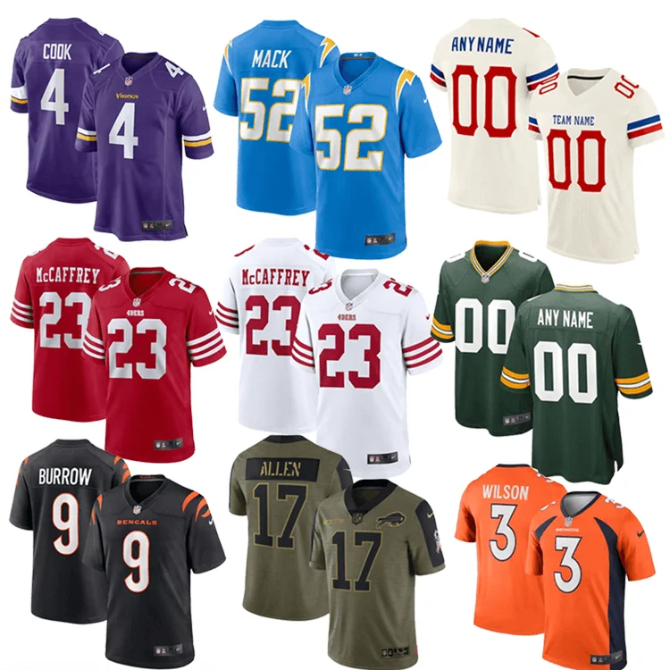 2023 Wholesale Cheap New Arrivals Men Embroidered All Team American Football Jersey Rugby Shirts