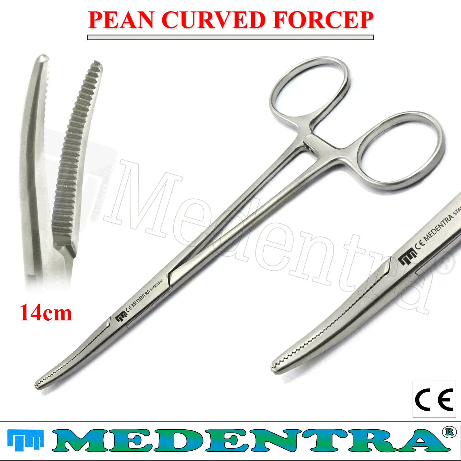 Professional Hemostatic Surgical Pean Forceps Medentra Locking Pliers New
