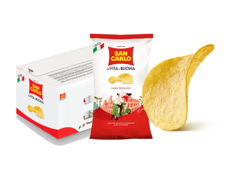 San Carlo Classic potato chips gr 50 premium quality Made in Italy