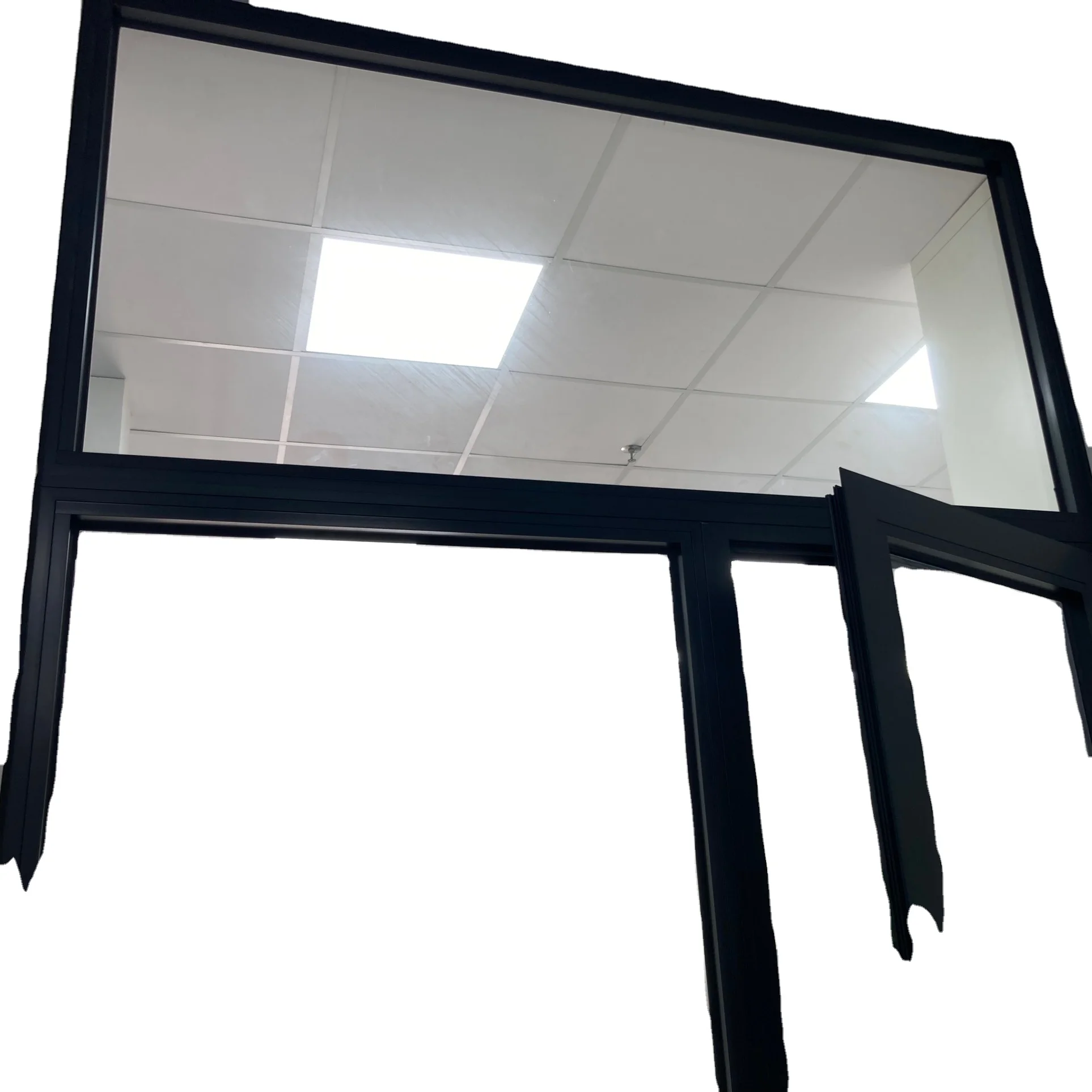 Fixed Windows , Clear glass, Anodized Aluminum Frame Made by Holcom Aluminum Thermal - Bridge Cancel Noises & Heat insulation