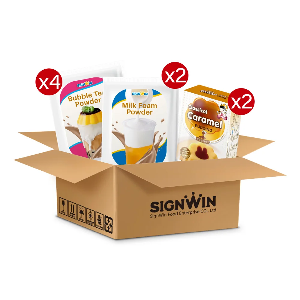 bubble tea kit as gift include instant milk tea bubble tea ingredients pudding jelly milk foam