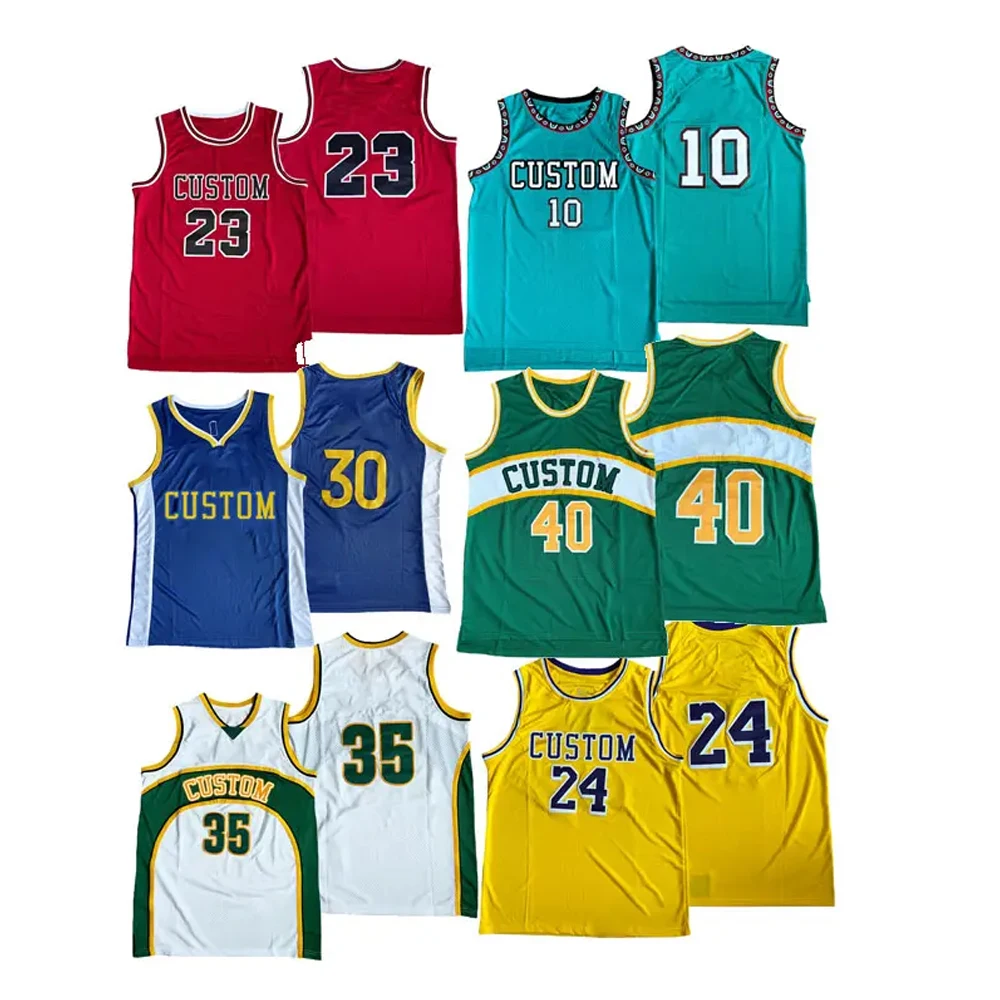 Customize able Round and V Collar Quick Dry Patent 100% polyester Fabric Basketball Jersey  Mens Basketball Uniform with Pocket