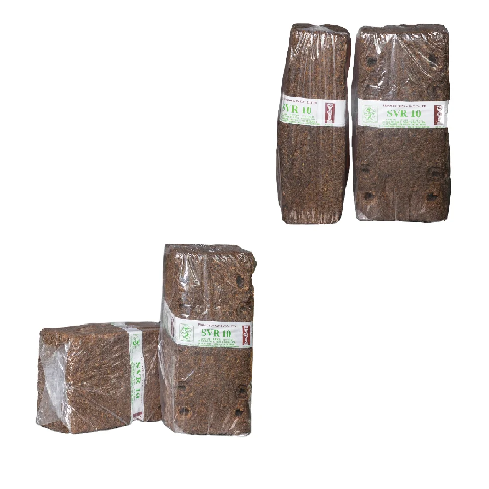 100% Natural Rubber Raw Materials 35kg Block Brown SVR 10 (TSR 10) Rubber for Multi Usage From Vietnam In Loose Bales Packing