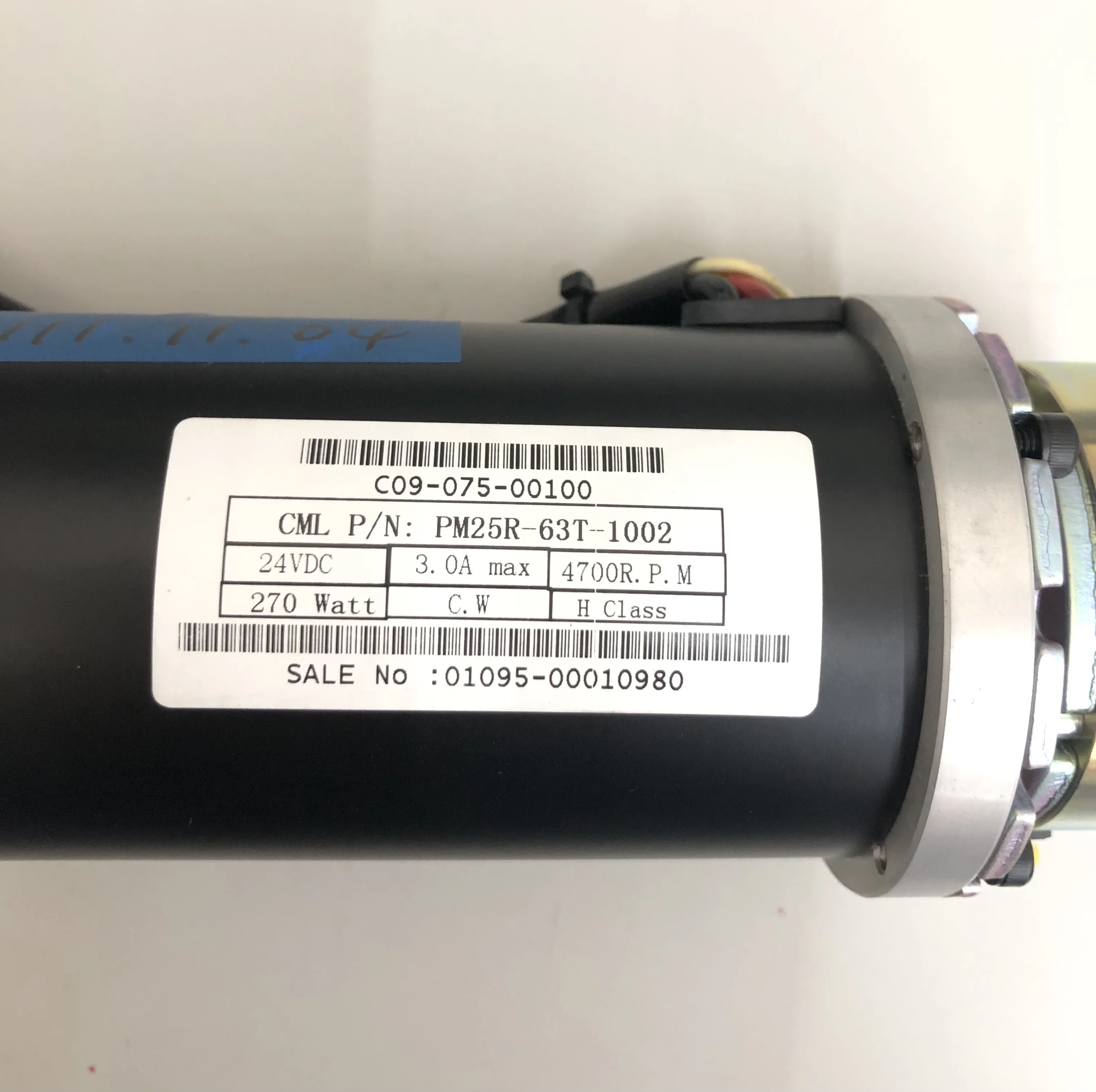 C09-075-00100 Motor incl. a brake 270W 4700RPM 3NM  PM25R-63T-1002 Golden Mobility Scooters