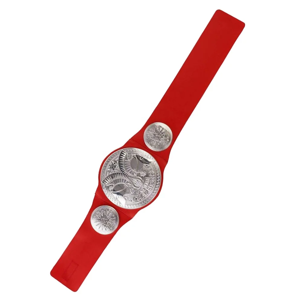 World Heavy weight Wrestling Championship Belt Custom OEM Logo Brass And Zinc Plates Genuine Leather Strap