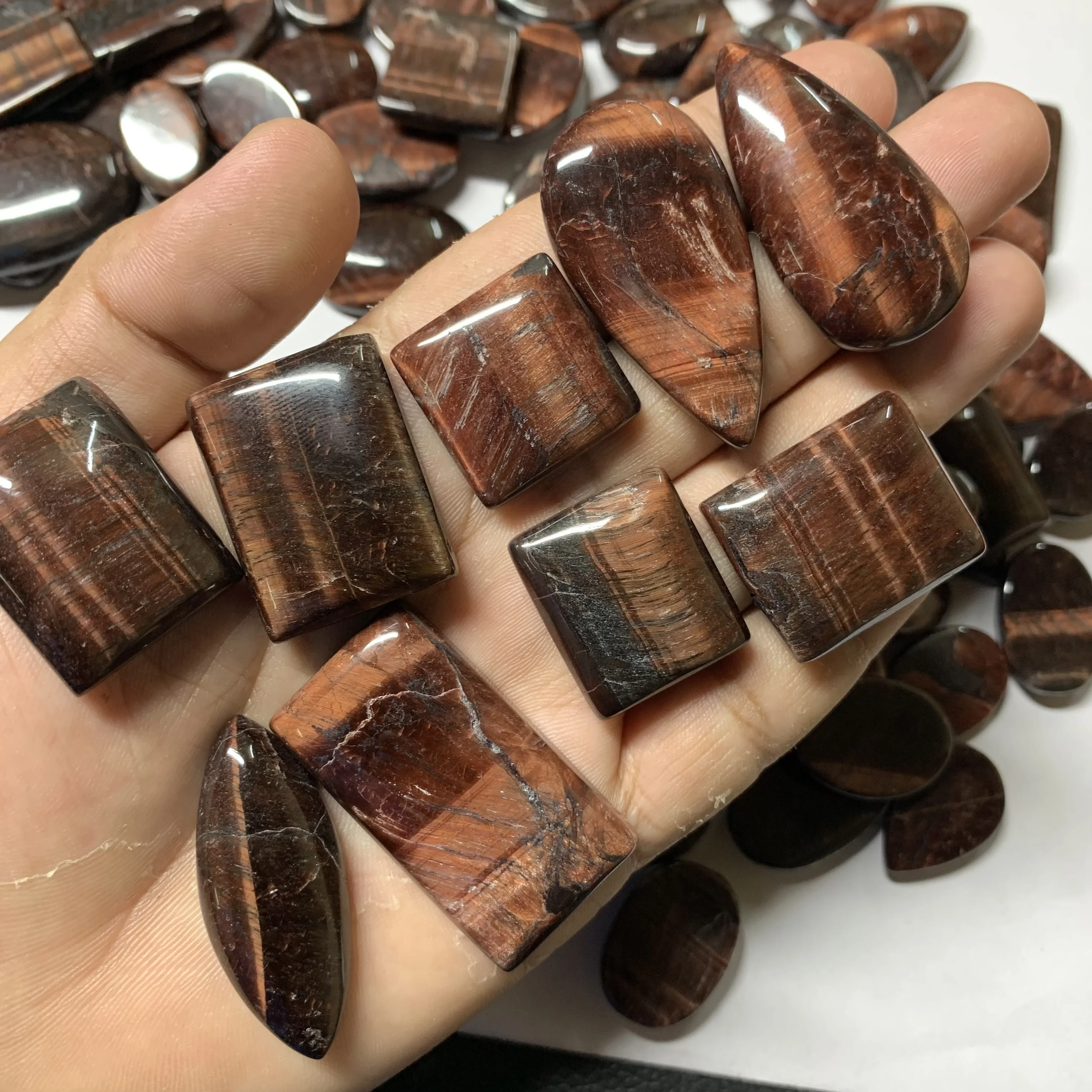 Natural Loose Gemstone Cabochon Red Tiger Eye