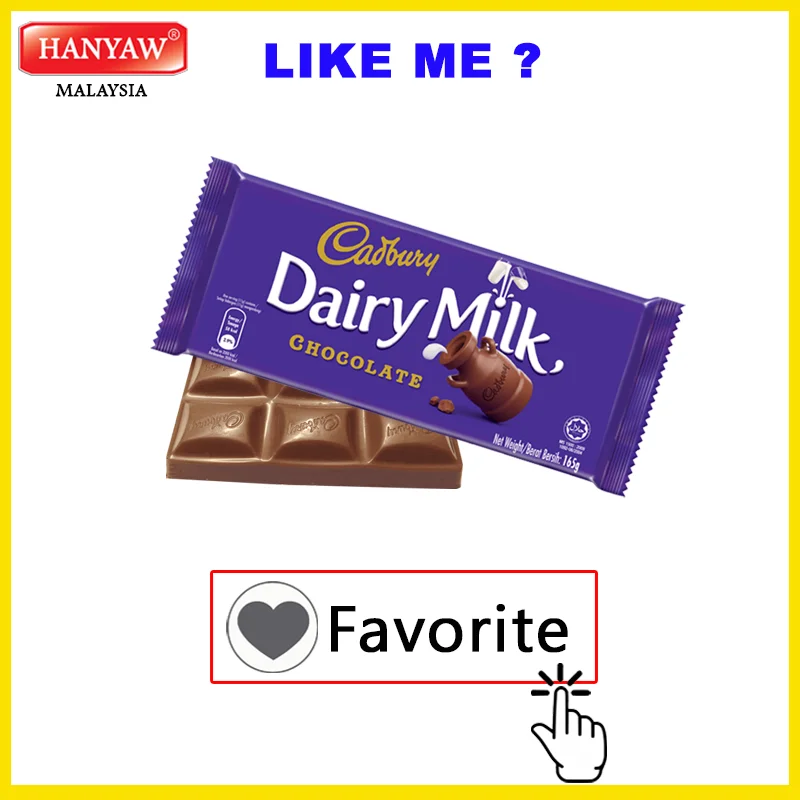 [Malaysia] Fast Shipping + Halal Certified Cadbury Dairy Milk Chocolate Bar ( 6 Box X 12 Pcs x 165g/Ctn)