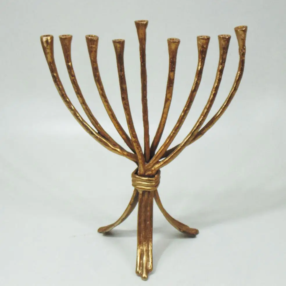 Newly Arrived Classy Menorah Candle Stick Holder Wholesale Supplier Customized Metal Hanukah Chanukah Manufacturer India