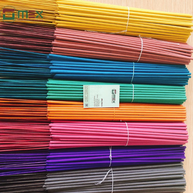 Raw Color Incense Stick Agarbatti Unscented Wood Seed Powders from Vietnam 3mm Diameter Packed in Carton for Religious Use
