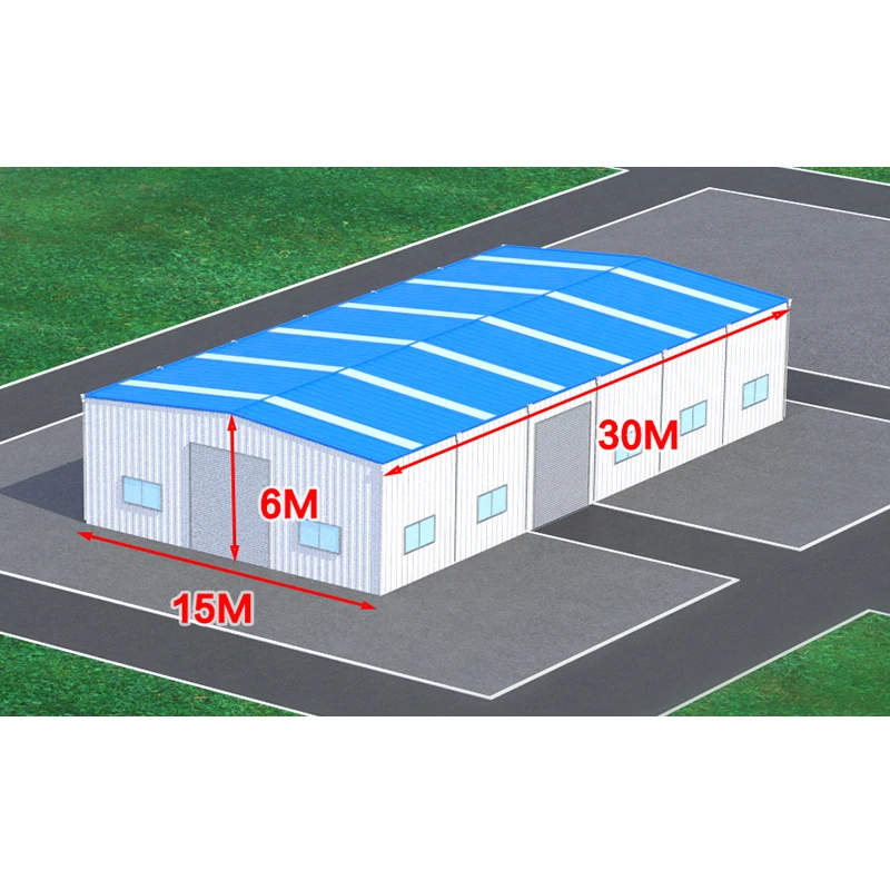 China Customized Portal Metal Frame Storage Shed Building Kit Prefabricated Steel Structure Warehouse