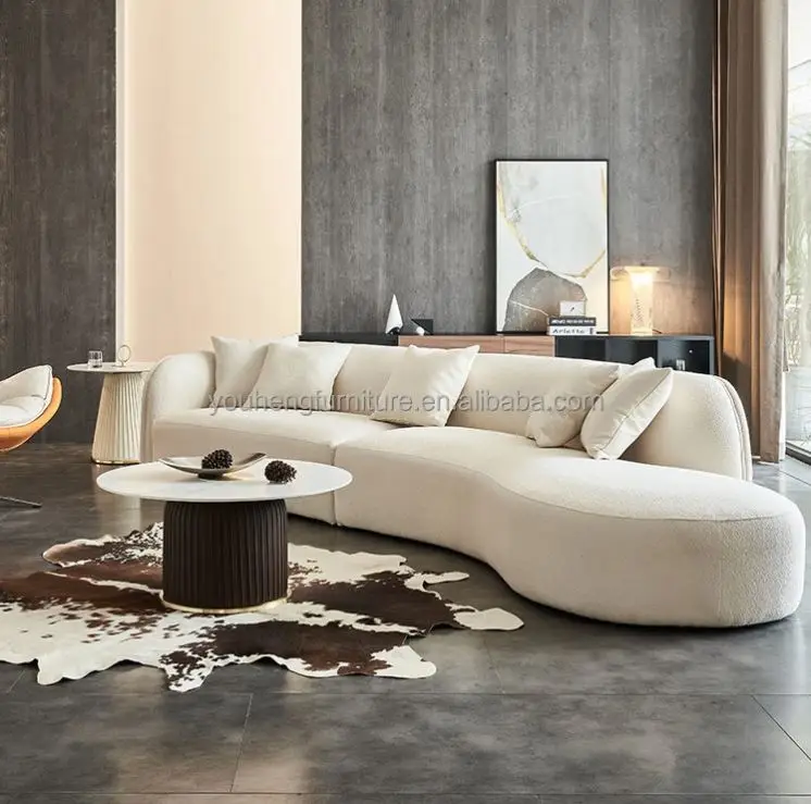 Contemporary Sectional Cheap Italy White home furniture couches corner velvet Couch Living Room Modern Nice Sofa Set