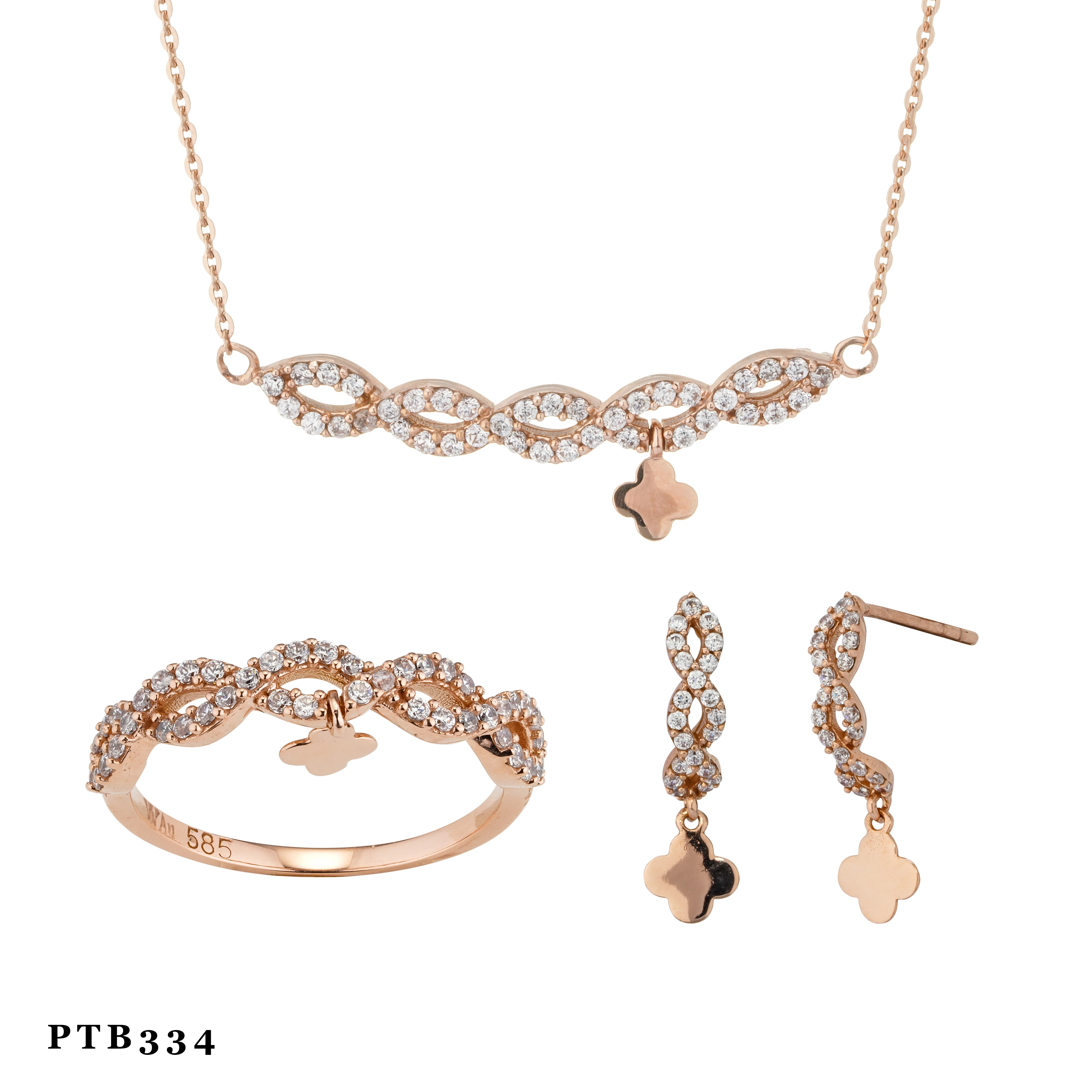 9K,10K,14K,18K solid gold stud earrings rose gold drop earrings trendy 2022 for women   - HTJ BRAND BTPTB334