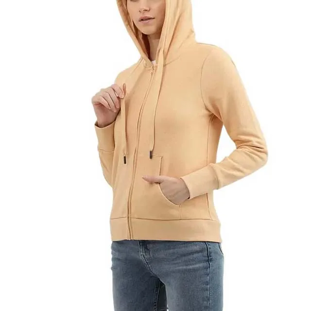 Wholesale Custom Logo New Design Winter Casual Long Sleeve Jogging Clothing Women Hoodies Sweatshirts Cotton Zip Up Hoodies