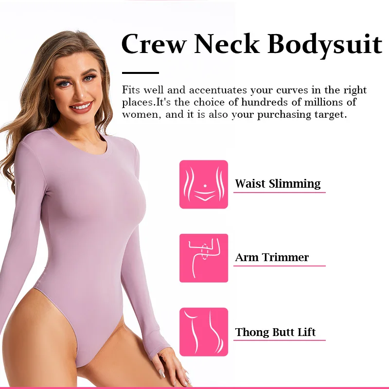 Daily Wear One Piece Bodysuit Shapewear Nylon And Spandex Button Shaper Gym And Jump Crunched Plus Size Workout Bodysuits Women