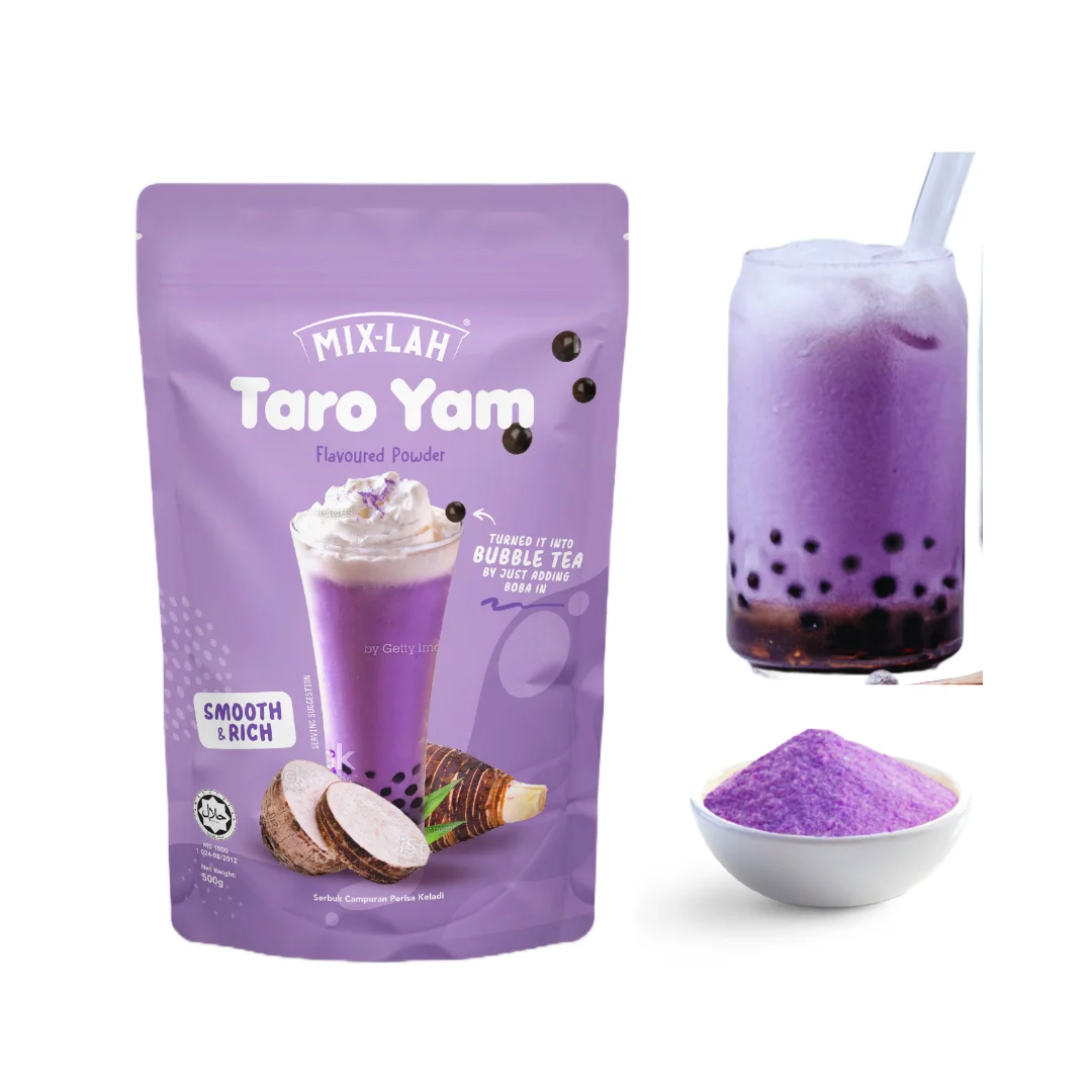 Halal Instant Taro Milk Powder for Bubble Tea, Boba Tea Taro Powder Drink 500gm Halal Certified