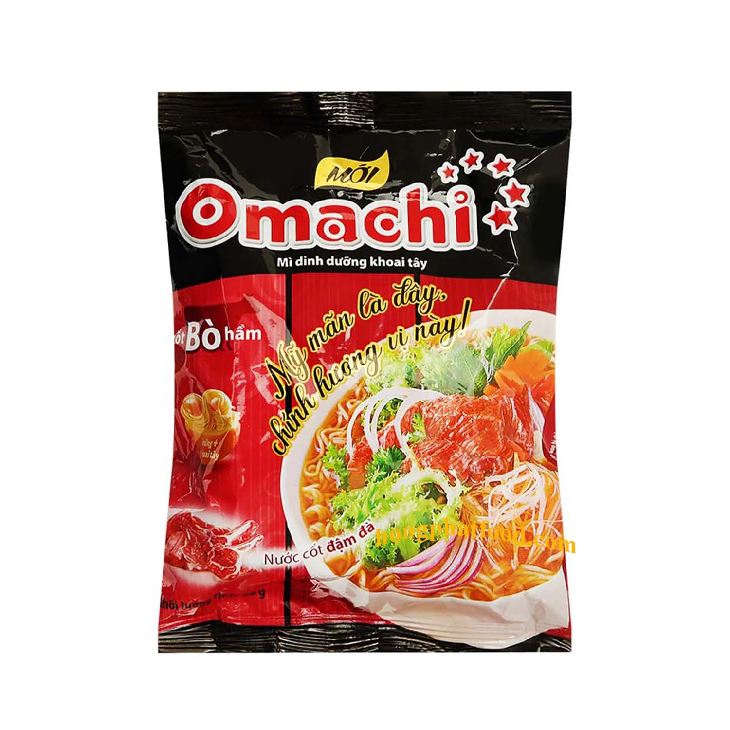 Instant Noodles - OOMACHI Potato Noodle Stewed Beef Sauce 80g Made From Eggs and Yellow Potatoes Easy