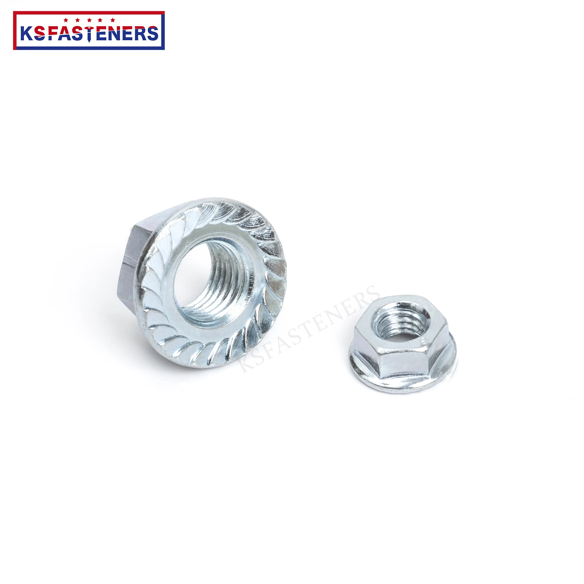 Hot Sales Stainless Steel Or Zinc Plated Serrated Nuts Hex Flanged Nut M8 M10 HDG ASTM DIN GB