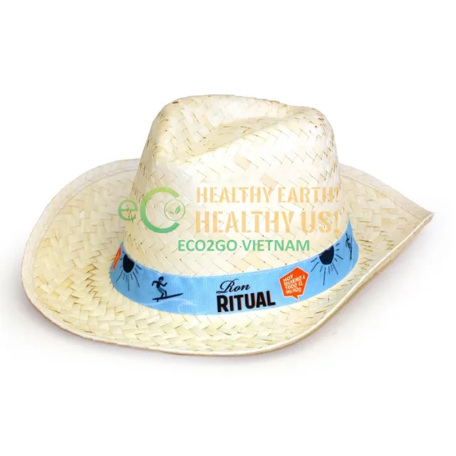 Top Sale And Top One Trending 2024!!! 100% Natural Straw Hat For Women straw hat By Eco2go Vietnam