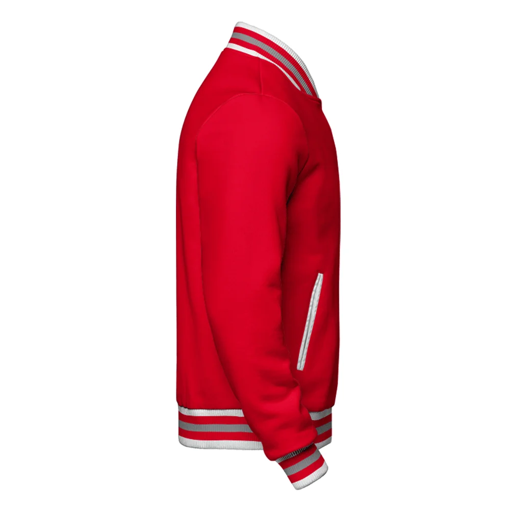 Custom Made Wholesale Cheap Price 100% Cotton Polyester Solid Color Baseball Letterman Men Jackets Best Outdoor Jackets