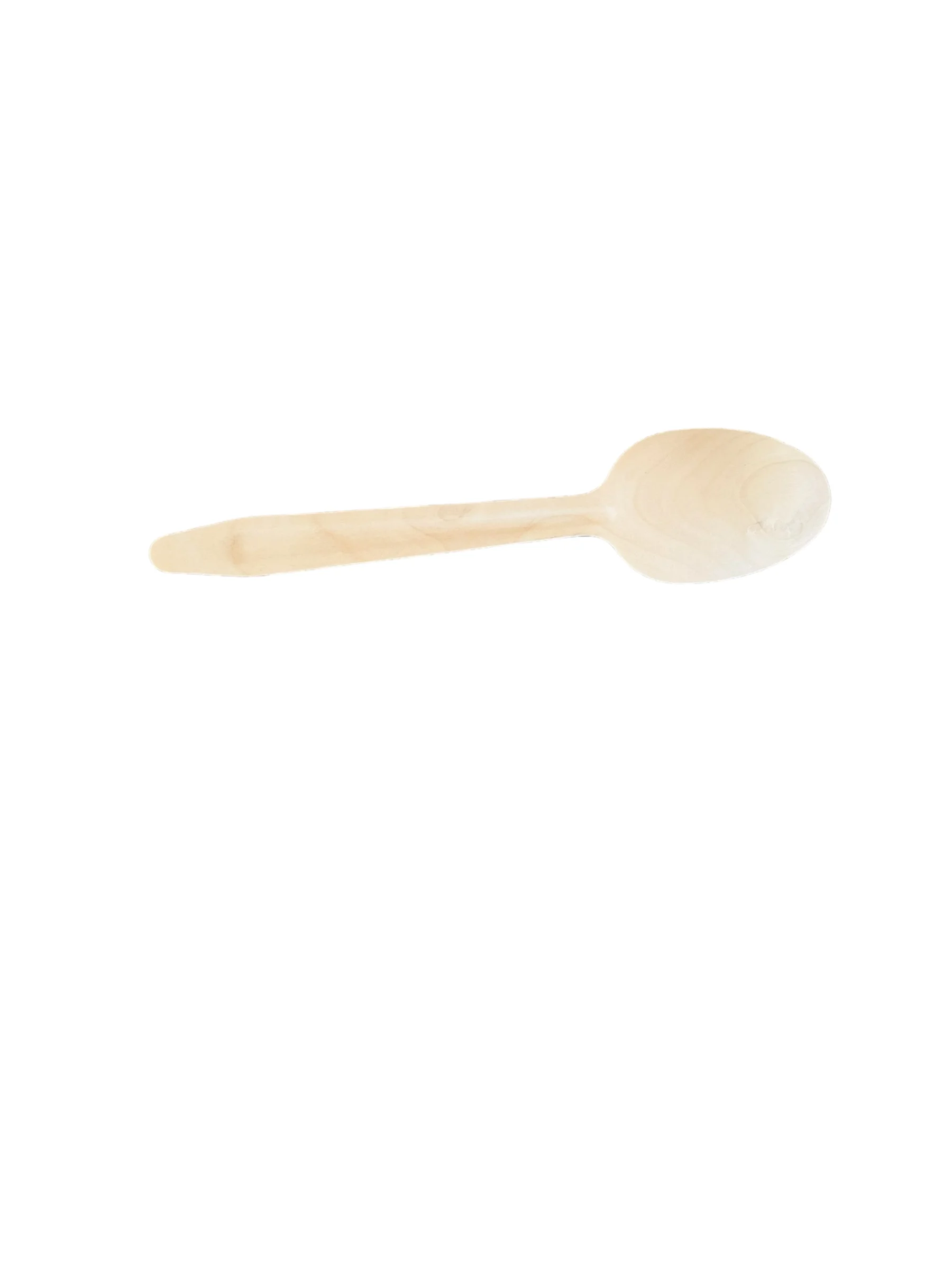 Birch Wood Natural Areca Leaf Flatware Culery 165 MM Custom Made Round biodegradable go green Spoon