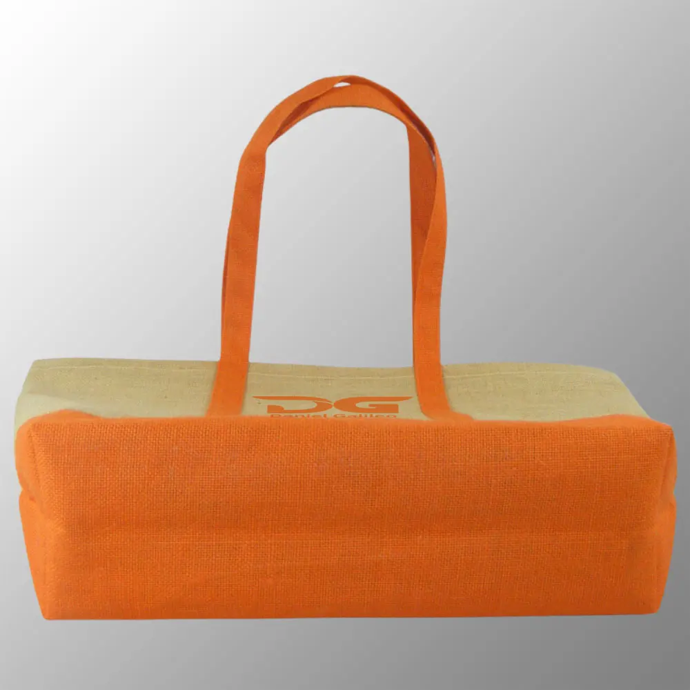 Ecofriendly Jute Beach Bag Jute Handles laminated Custom Print jute beach promotion bags shopping everyday bags