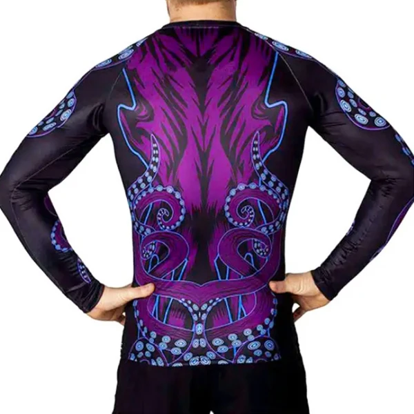 Grappling MMA Rash Guard Sublimation Compression Shirt Bjj Rashguard Custom Printed Mens Men Technology OEM Long Sleeve shirt