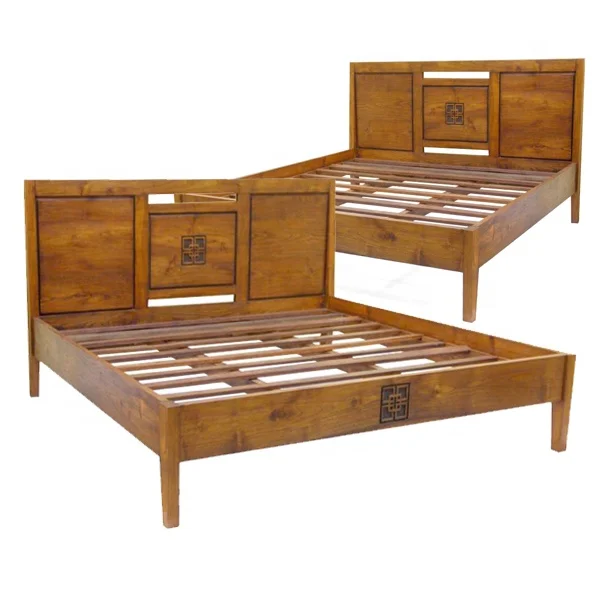 Teak Wooden Bed Solid Wooden Beds Classis Bed Bedroom Furniture Teak Wood Antique Reproduction Bedroom Furniture 5