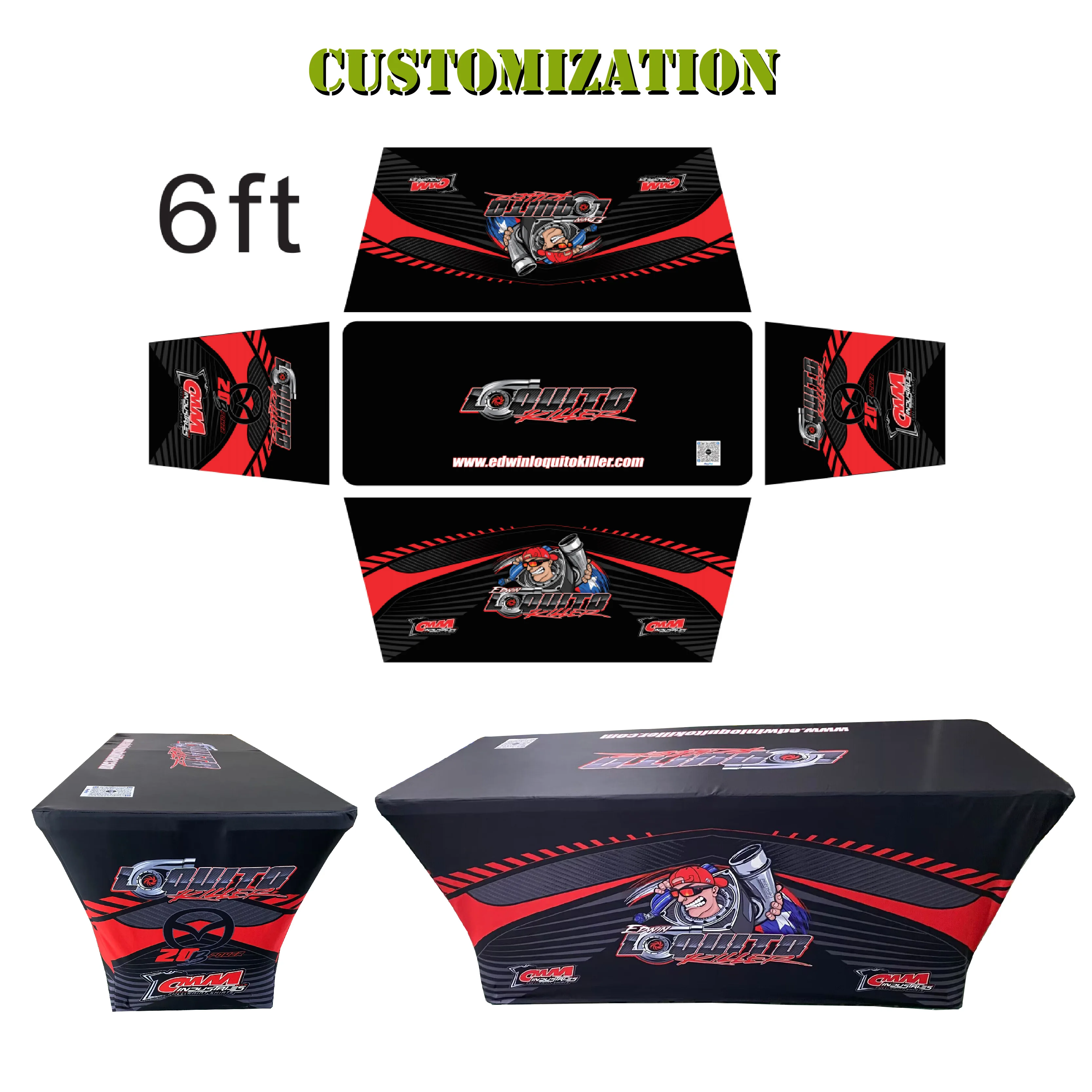 Advertising Bar Cover Round Tablecloth For Event Wedding Decoration Party Polyester Stretch Spandex Custom Table Cloth With Logo