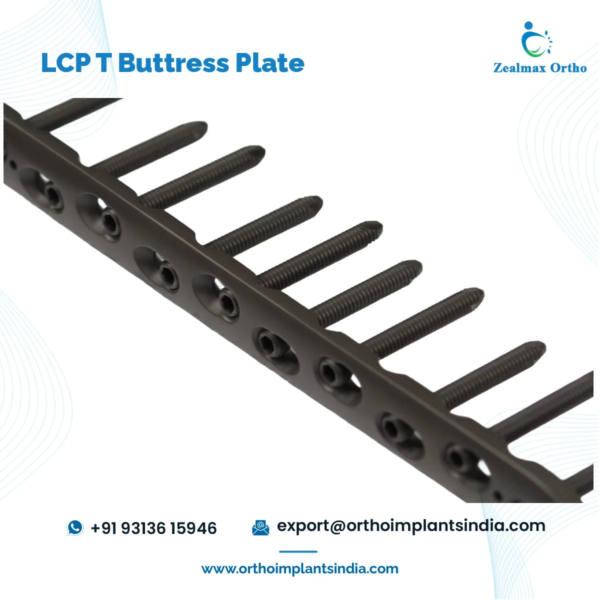 Superior Quality Orthopedic Trauma Implants Titanium Material  LCP T Buttress Plate for Femur Bone Fracture