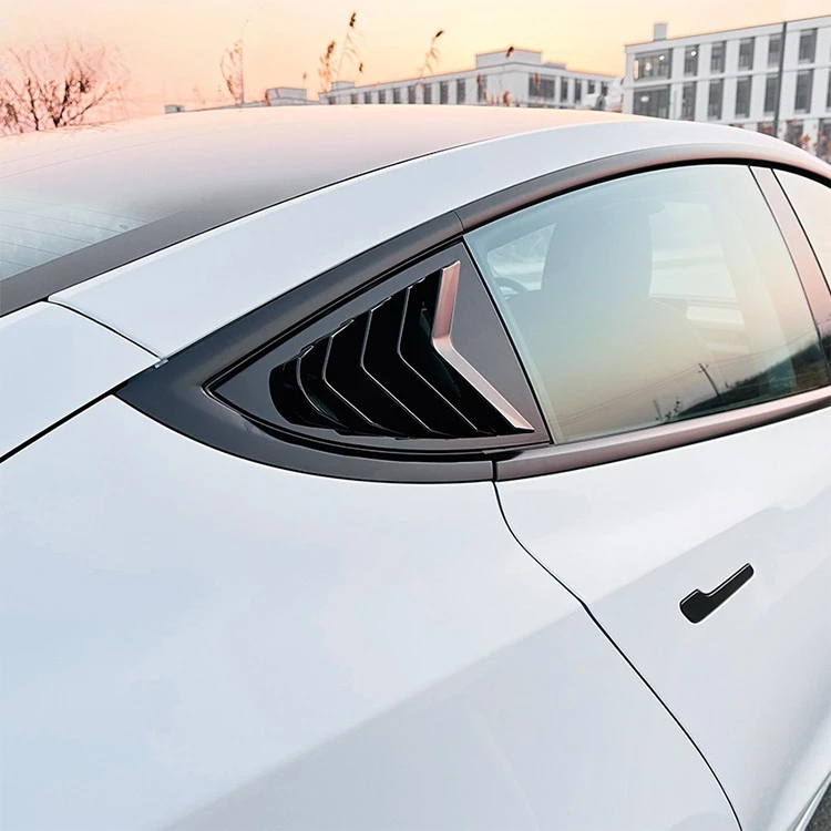 Задняя треугольная оконная Крышка для Tesla Model 3 2024 Highland Louver боковая вентиляционная отделка Модифицированная затвор ABS аксессуары экстерьера