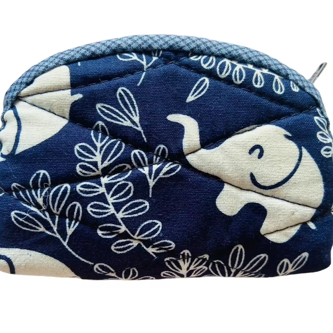 Handmade Cotton Fabric Eco-friendly Coin Purse Indigo Dyeing with Natural Plant Dyes Wedding Gift in Christmas Colors