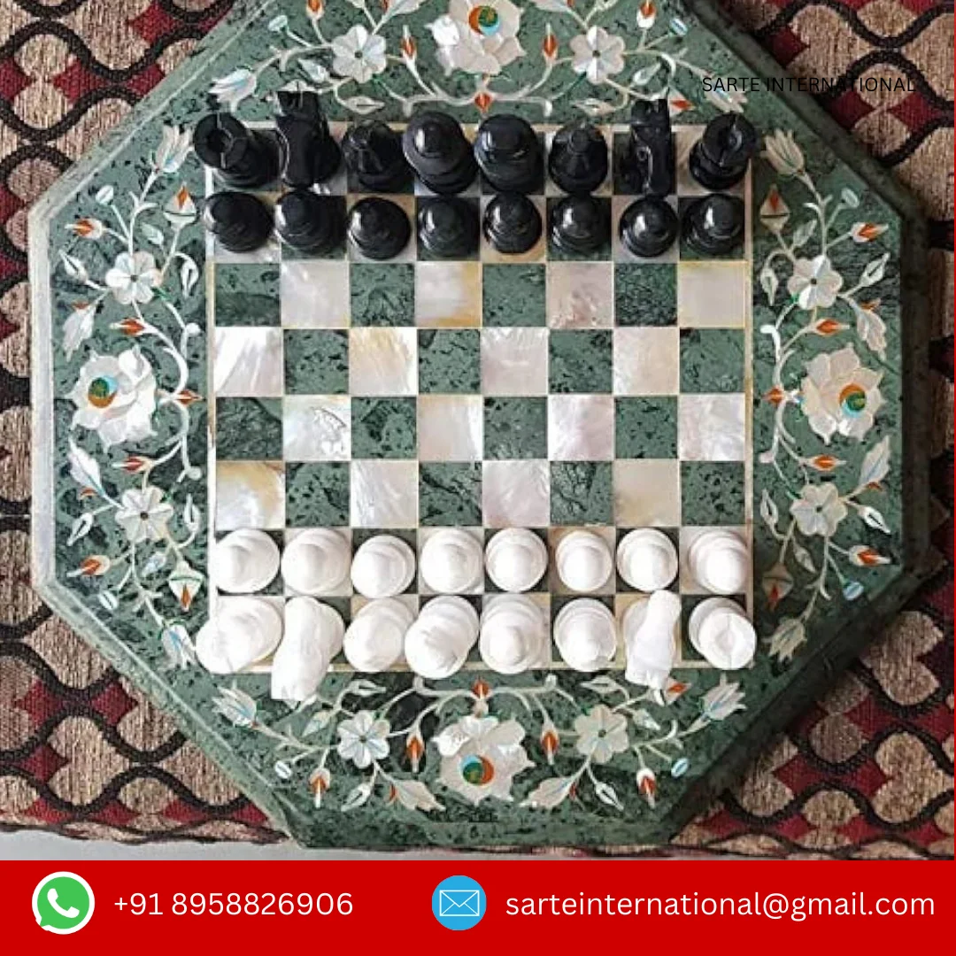 Marble Chess Board Set Games Board Marble Backgammon Set Custom Hot Selling Luxury High Quality Square Marble Chess Set