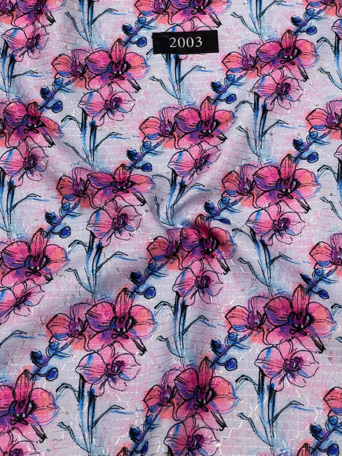 Оптовая продажа индийский и Пакистанский костюм с вышивкой Dupatta цифровая печать полиэфирная кружевная ткань для свадебных штор сумки