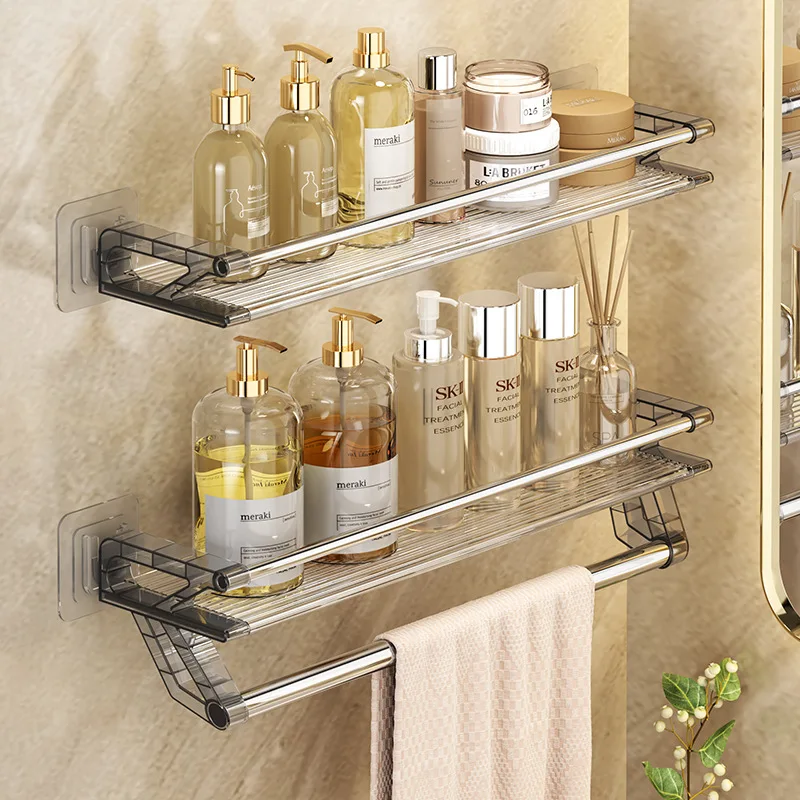 Punch-free Space Bathroom Rack Restroom Bathroom Storage Rack Wall-mounted Toilet Holder