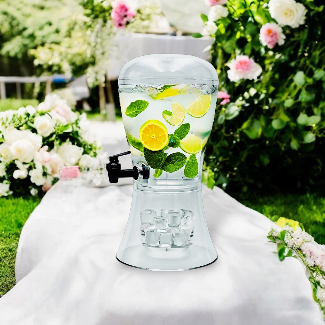 Transparent Food Grade Plastic Juice Liquid Dispenser BPA Free Acrylic Beverage Dispenser