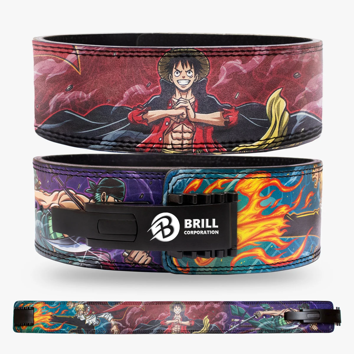 PU Leather 13MM Lever Belt Heavy Duty Anime Belts Power-lifting Bodybuilding Back Support Gym Leather Anime Belts