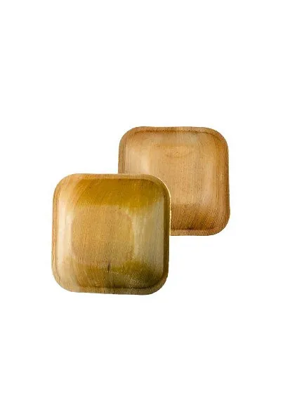 Highly Durable Occasional Areca 3.5 Inch Square Sauces & Chutney Bowls Party and Wedding Serving Ware at Wholesale Prices