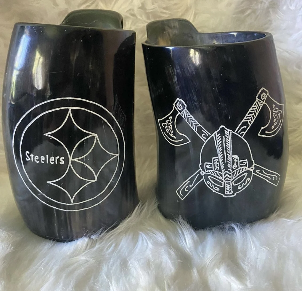Best Quality Viking Drinking Horn Mug Polished Agate Unique and Elegant Style