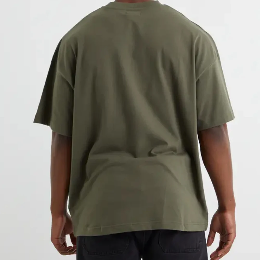 Factory 180 Gsm 100% Cotton T Shirt Plus Size Men Drop Shoulder Thick Blank T Shirt Oversize Male T-shirts T Shirts Adult Boys